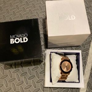 Nwt rose gold movado bold watch